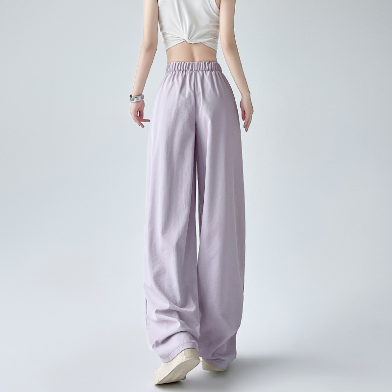 夏季薄款寬鬆BF慵懶風休閒闊腿褲(5色)