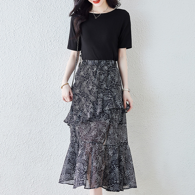 全新溫柔風碎花半身裙