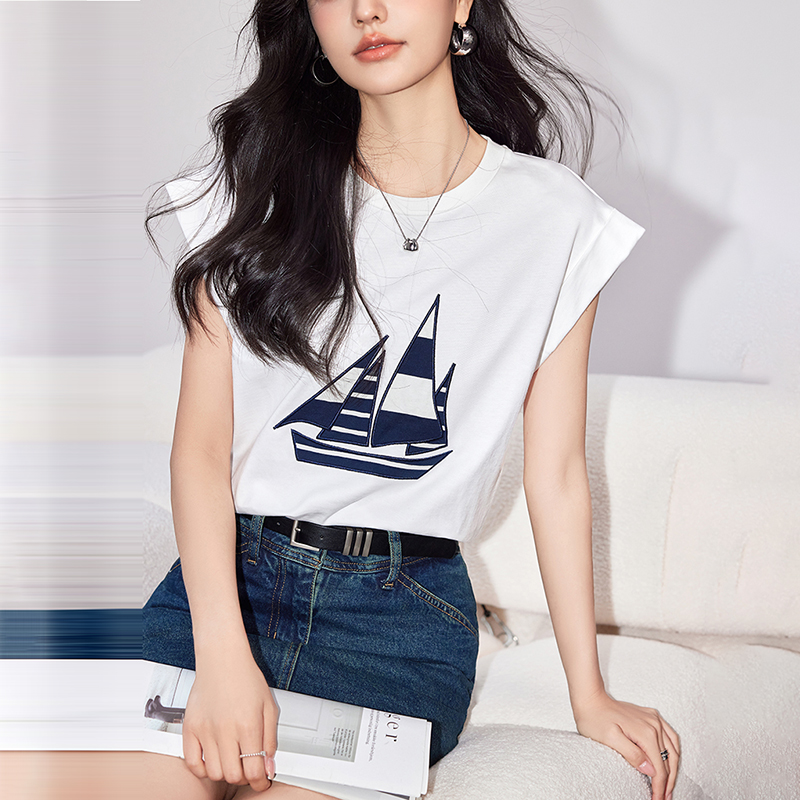 圓領寬鬆純棉短袖T卹