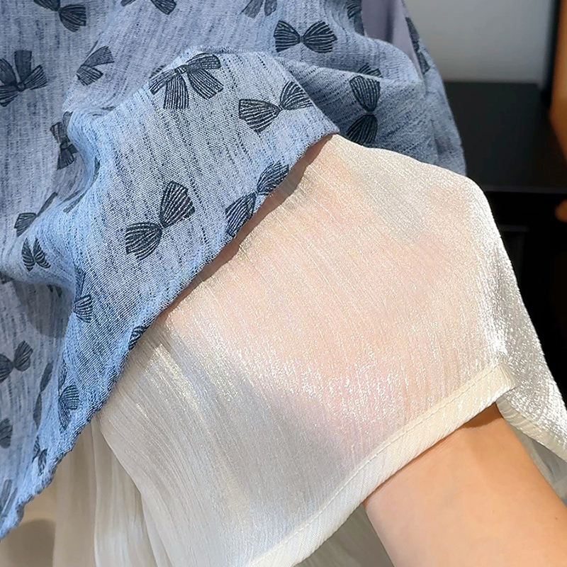 甜美不規則蝴蝶結無袖襯衫(2色)