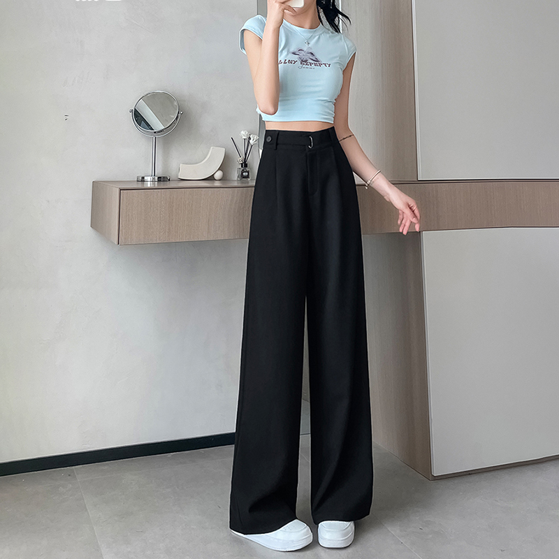 百搭高腰垂感闊腿西褲(4色)