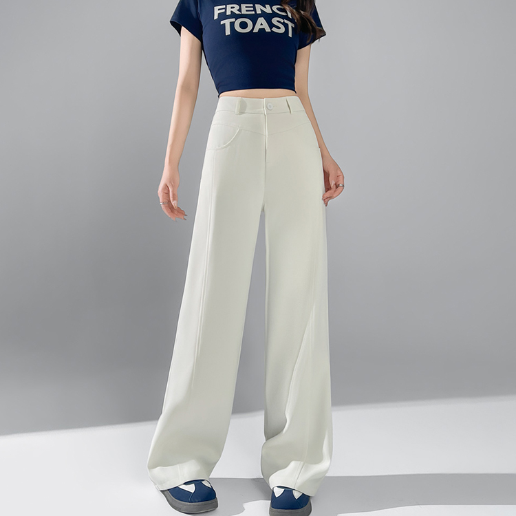 新款窄版高腰直筒闊腿褲(3色)