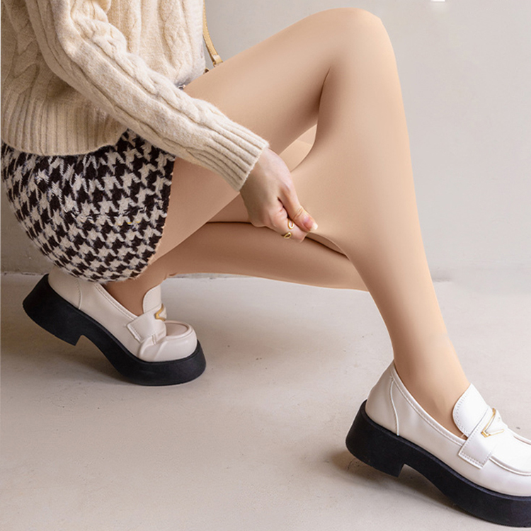 光腿神器逼真裸膚感打底加絨連褲襪(3色)