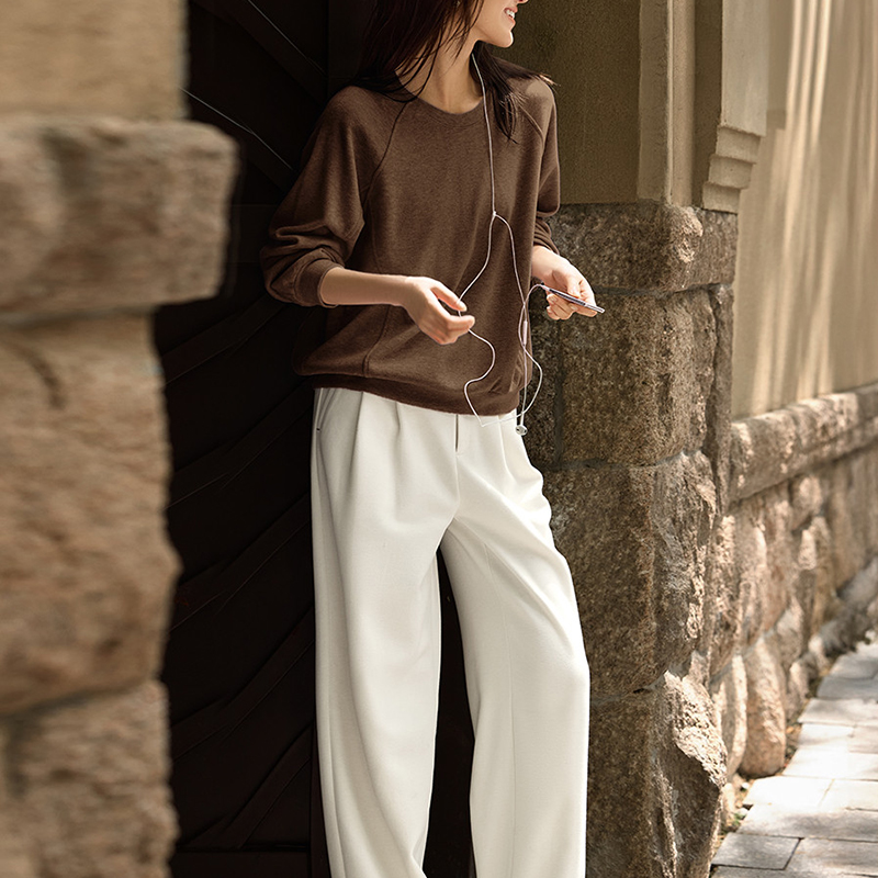 韓系圓領肌理感布料休閒衛衣(2色)