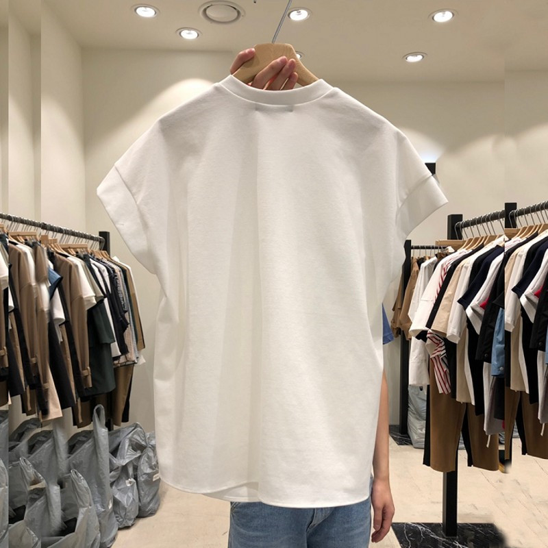 韓系休閒圓領純色T恤