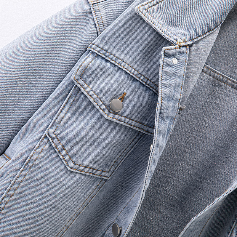 韓系休閒寬鬆短款牛仔外套(4色)