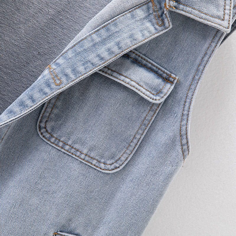 休閒寬鬆無袖牛仔外套(2色)