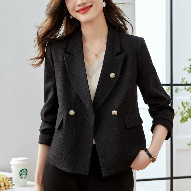 高級感休閒氣質短版西裝外套(3色)