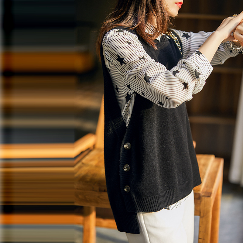 寬鬆慵懶風無袖外搭針織馬甲(3色)
