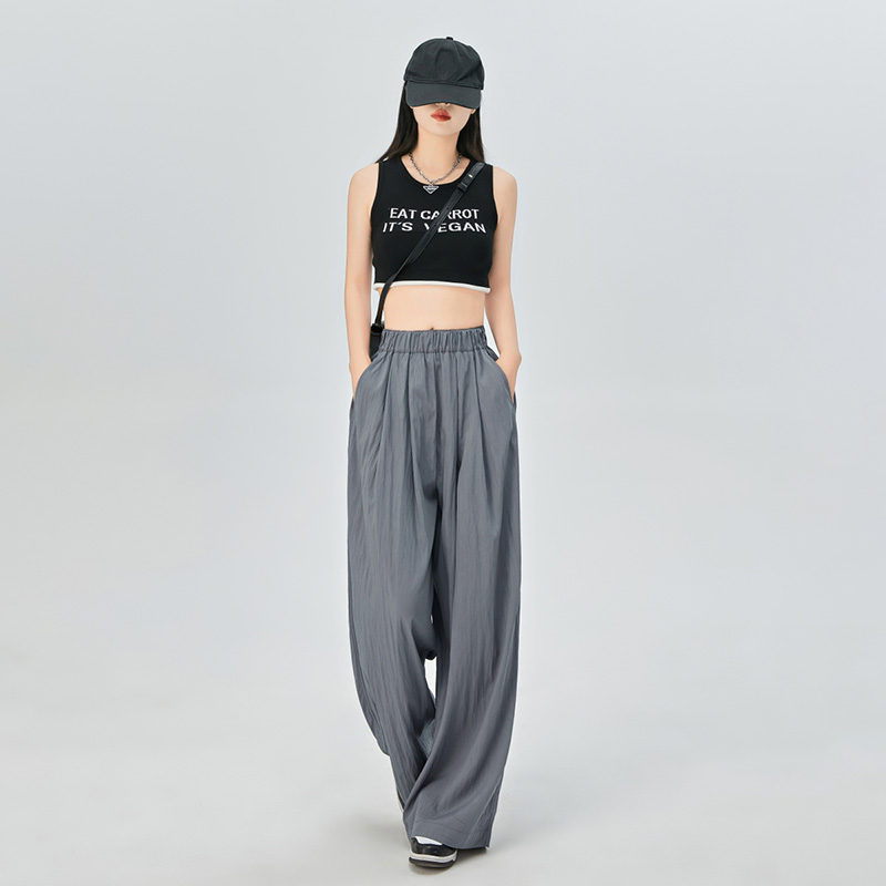 高腰薄款冰絲晾感山本闊腿褲(6色)