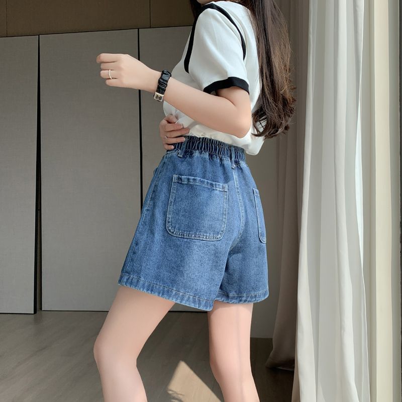 【S-5XL】寬鬆荷葉邊顯瘦牛仔短褲