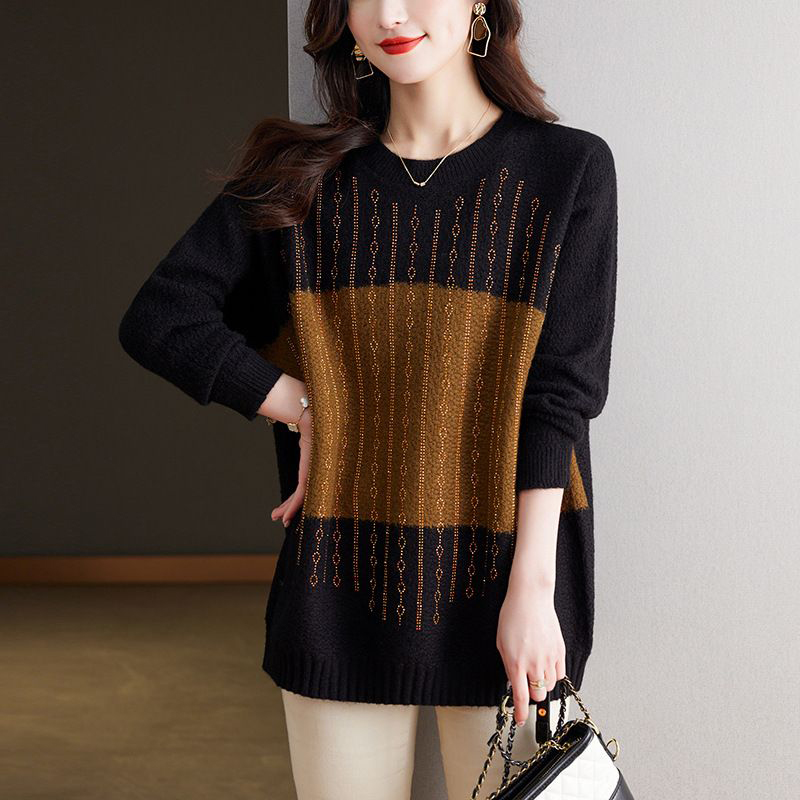 全新休閒圓領撞色針織毛衣(3色)