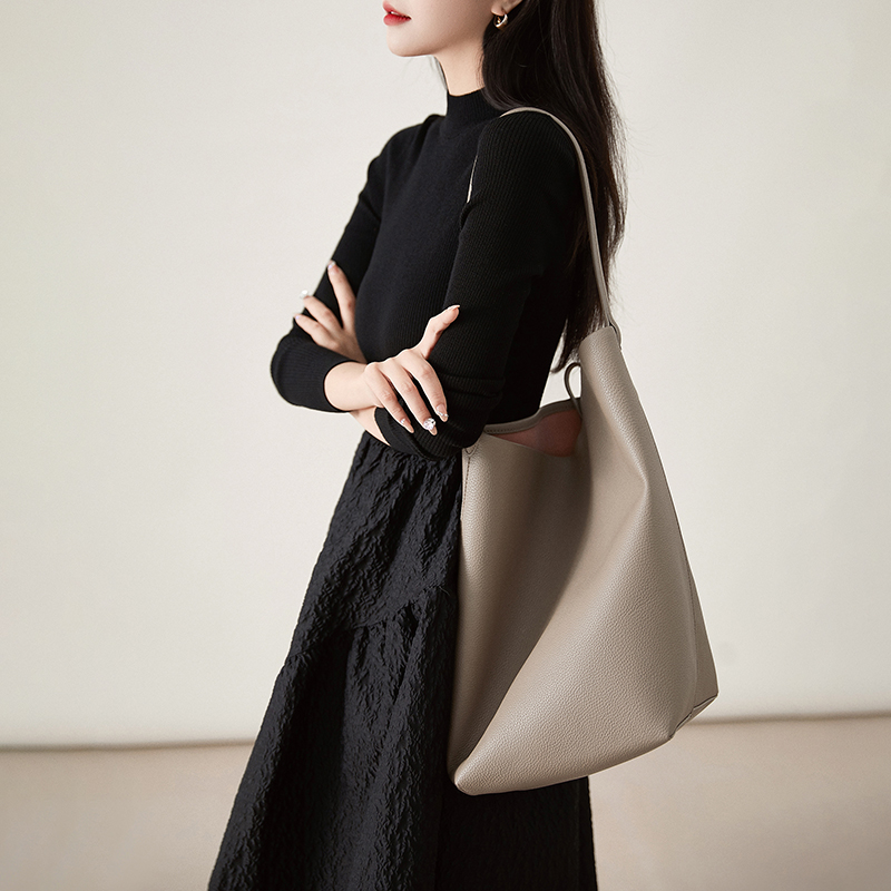 法式復古針織衫拼接蓬蓬連身裙