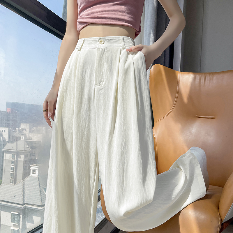 日系慵懶高腰垂感西裝褲(4色)