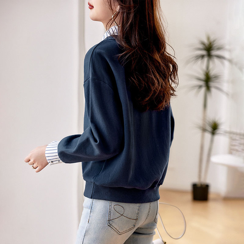 韓版時尚休閒顯瘦假兩件衛衣(3色)