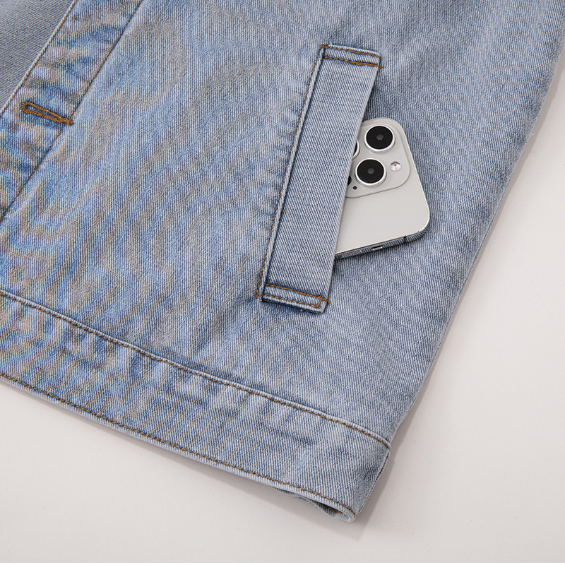 休閒寬鬆無袖牛仔外套(2色)