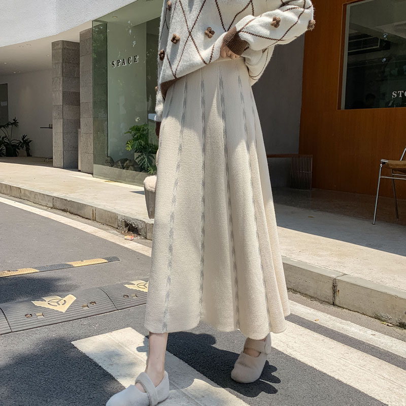 秋冬高腰針織半身裙(3色)