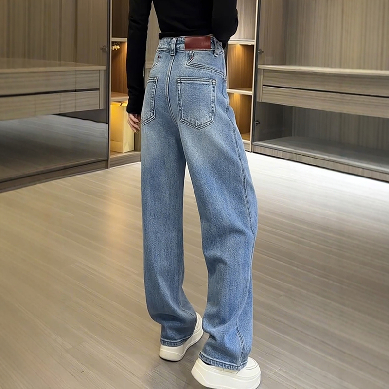 高腰彈性顯瘦窄版牛仔褲