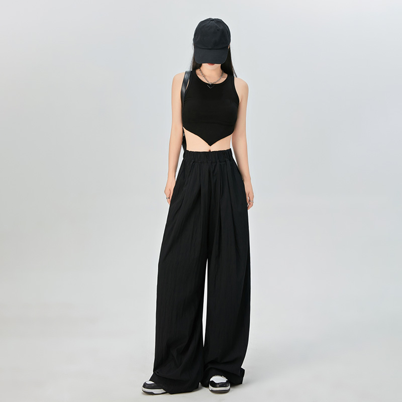 高腰薄款冰絲晾感山本闊腿褲(6色)