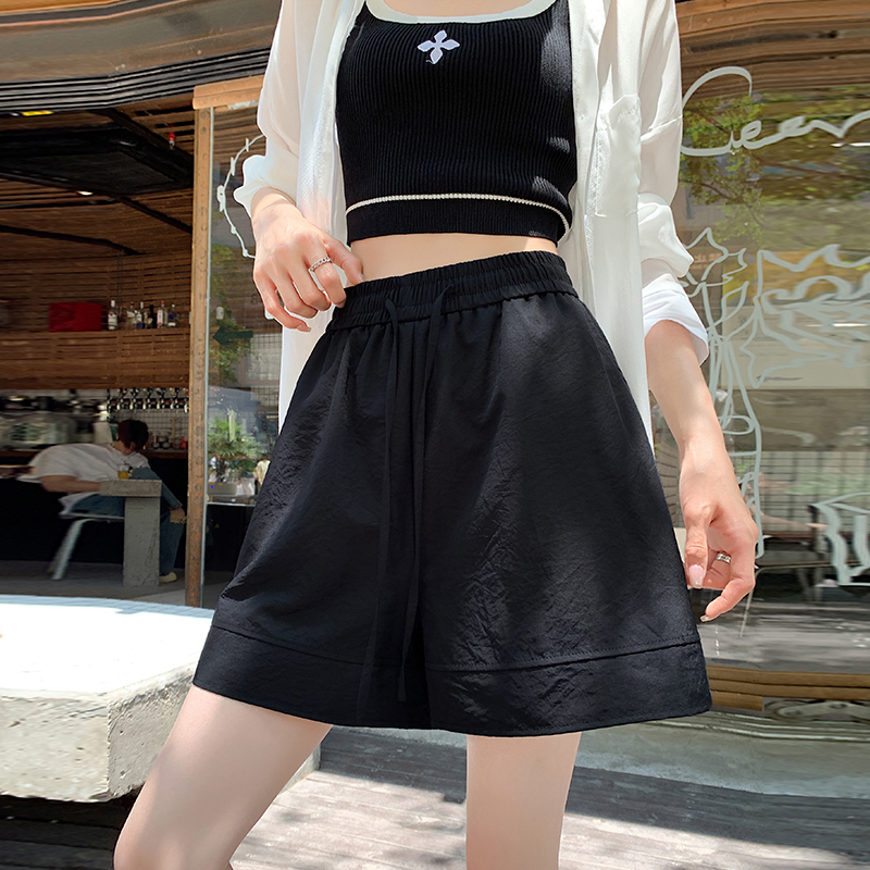 時尚休閒高腰五分短褲(3色)