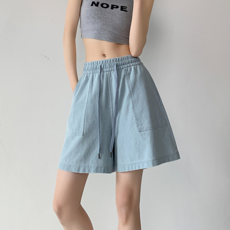 A字顯瘦五分休閒牛仔短褲(2色)