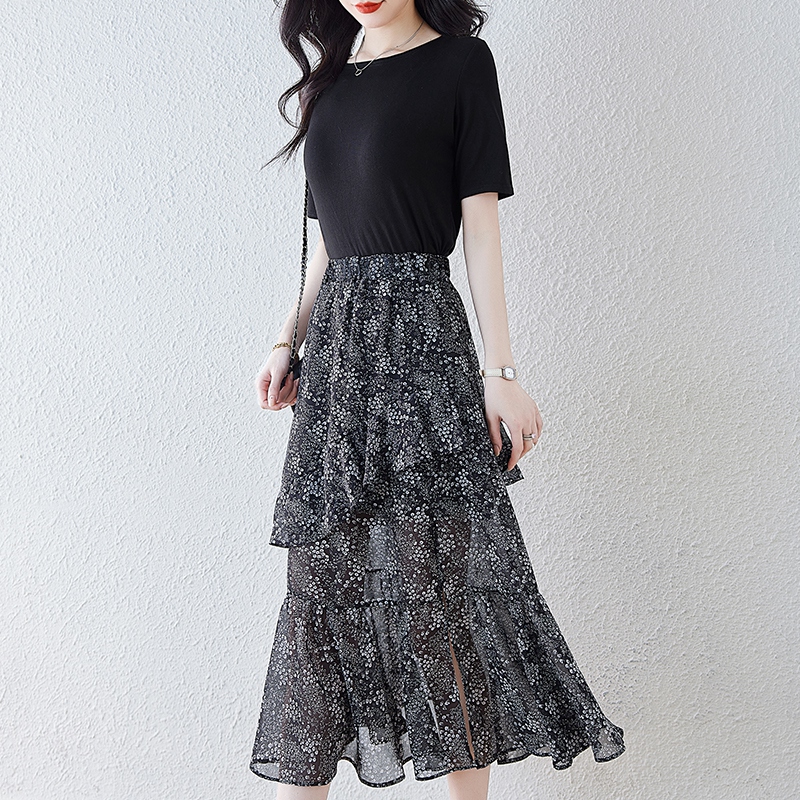 全新溫柔風碎花半身裙