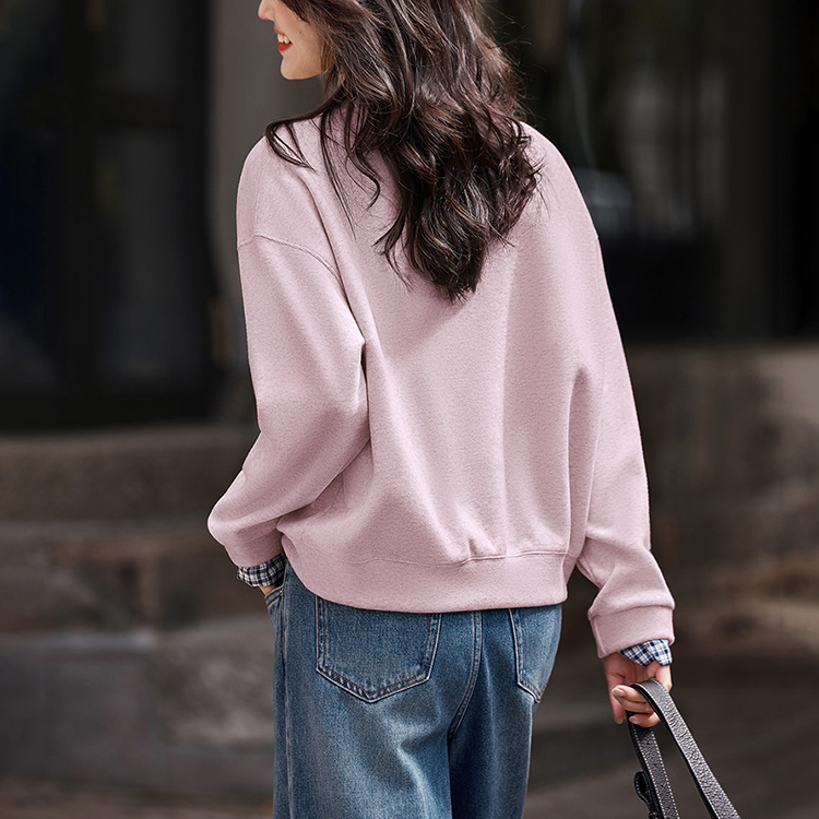 水果印花格紋拼接衛衣(3色)