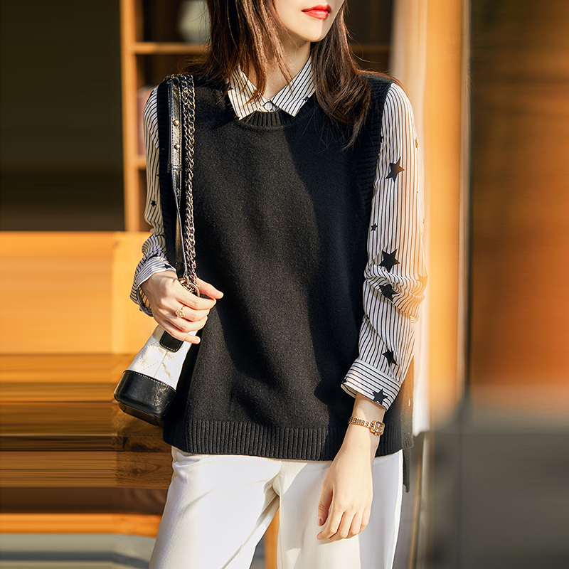 寬鬆慵懶風無袖外搭針織馬甲(3色)