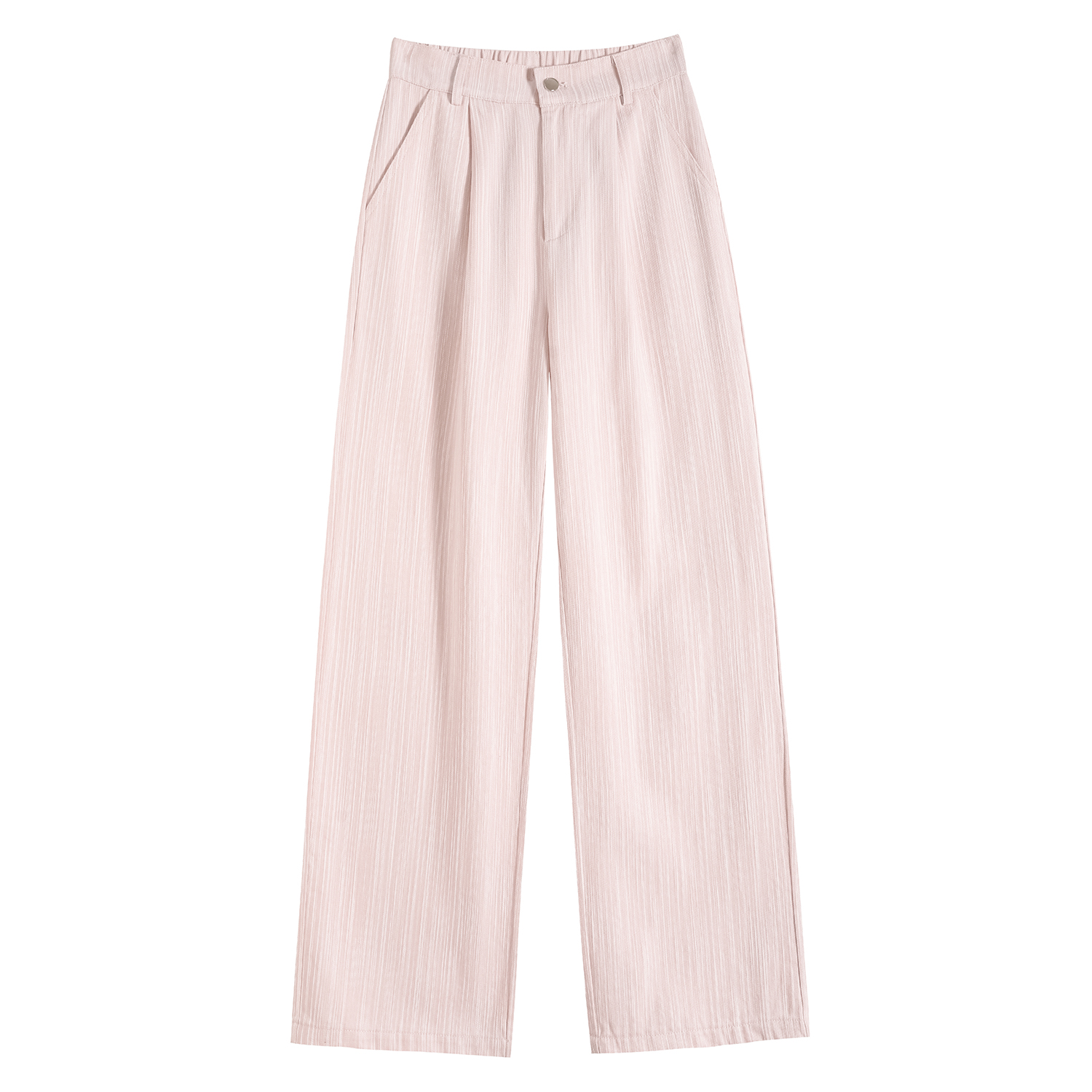 高腰條紋肌理感直筒休閒褲(3色)