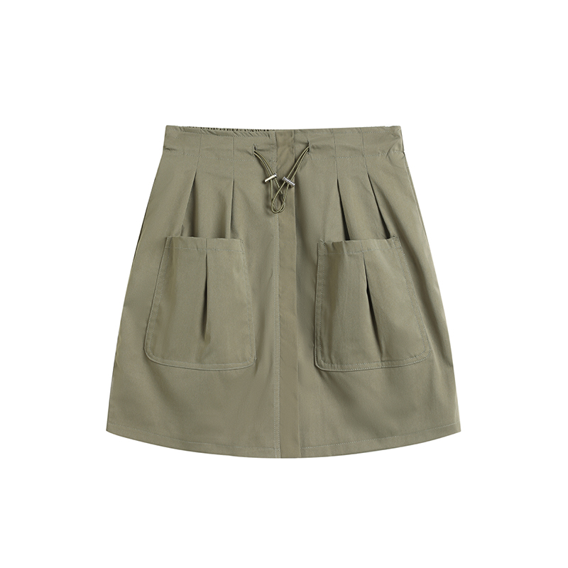 防走光可調式腰頭工裝短裙(5色)