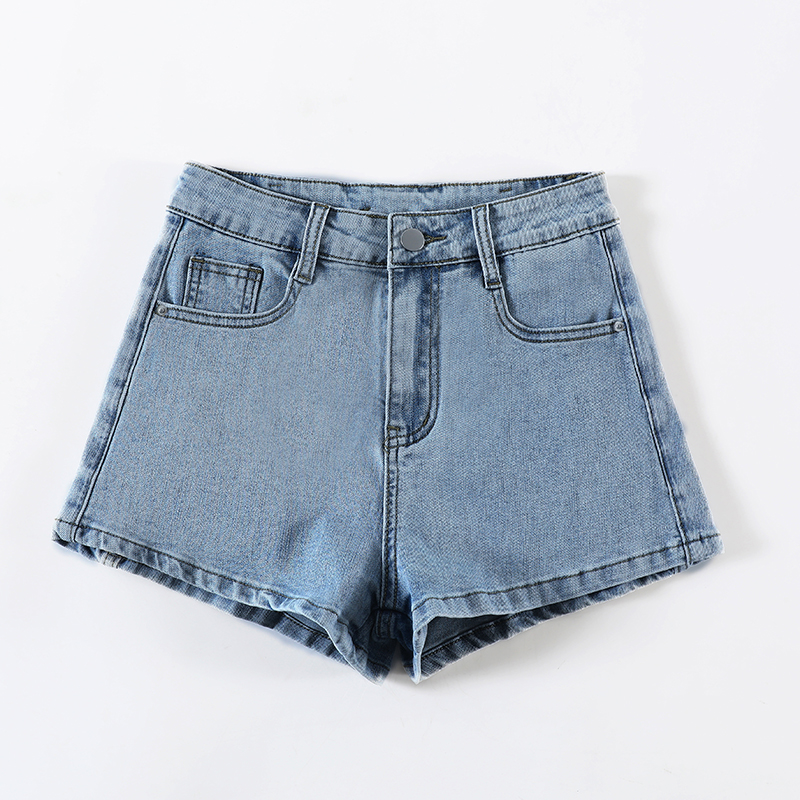 立體蝴蝶結設計高腰牛仔短褲(2色)