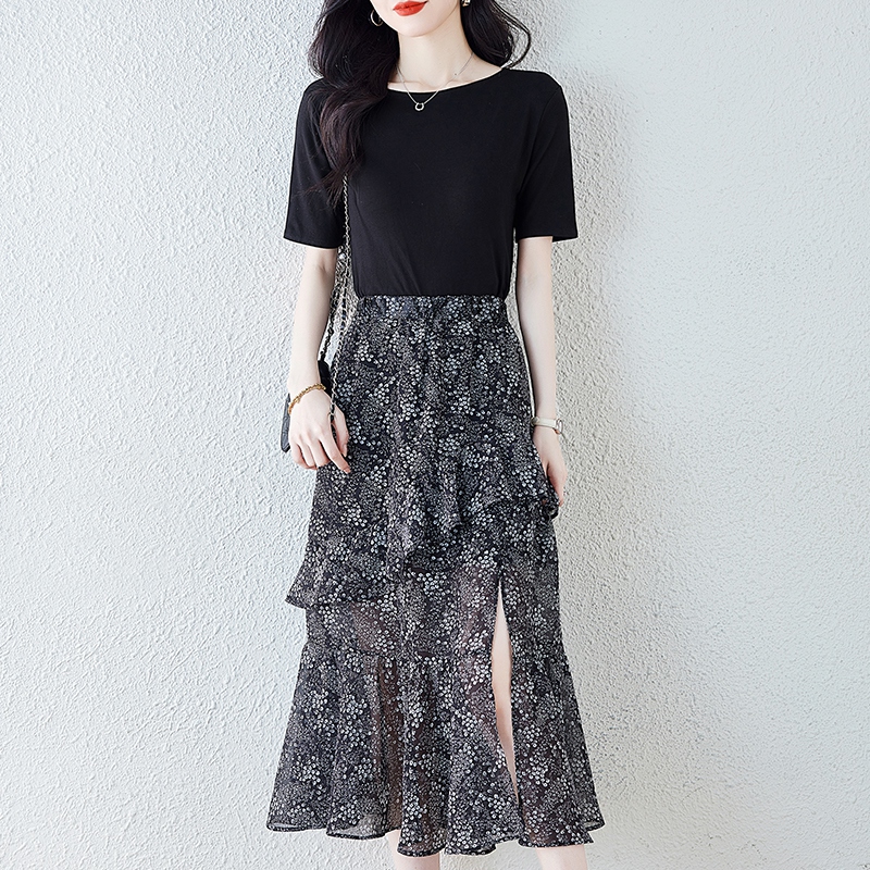 全新溫柔風碎花半身裙