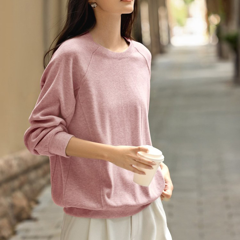 韓系圓領肌理感布料休閒衛衣(4色)