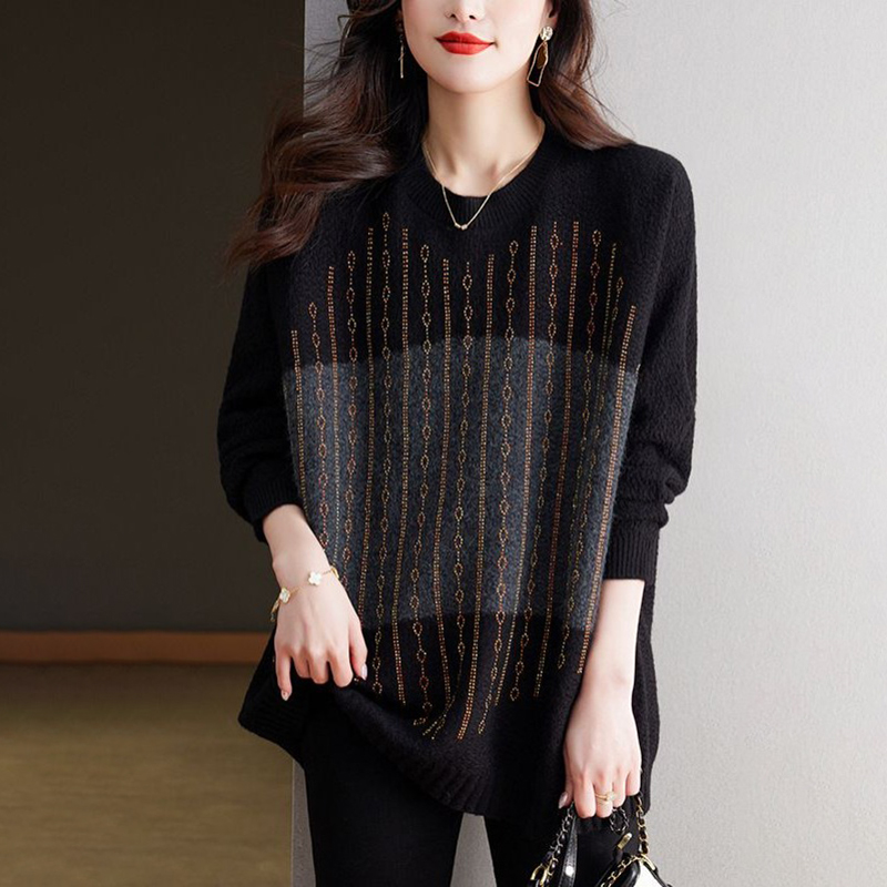 全新休閒圓領撞色針織毛衣(3色)