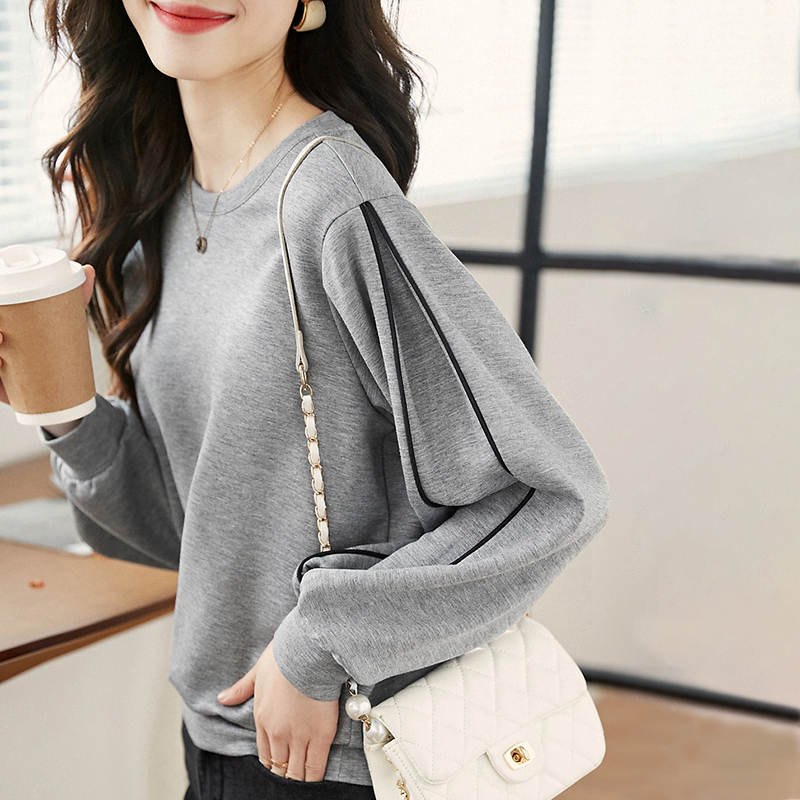 韓系時尚圓領別緻燈籠袖衛衣