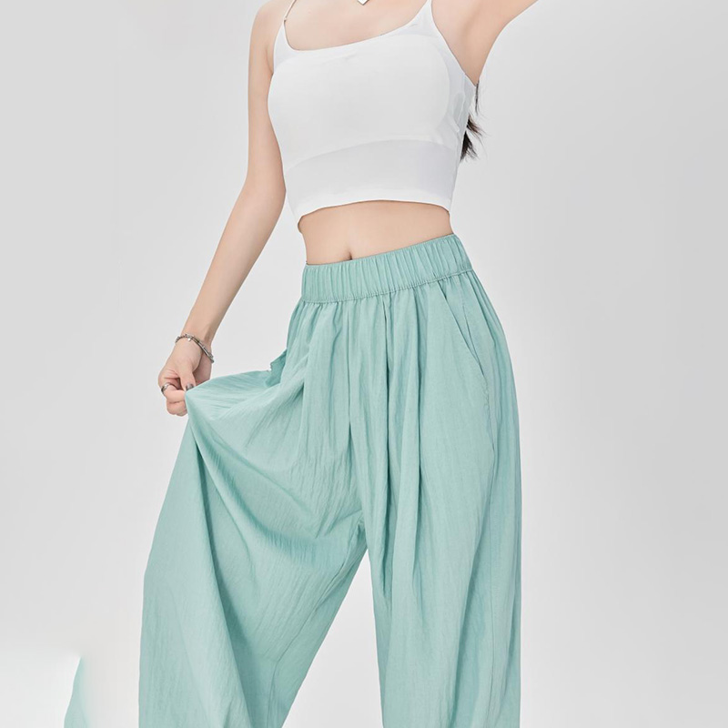 高腰薄款冰絲晾感山本闊腿褲(6色)