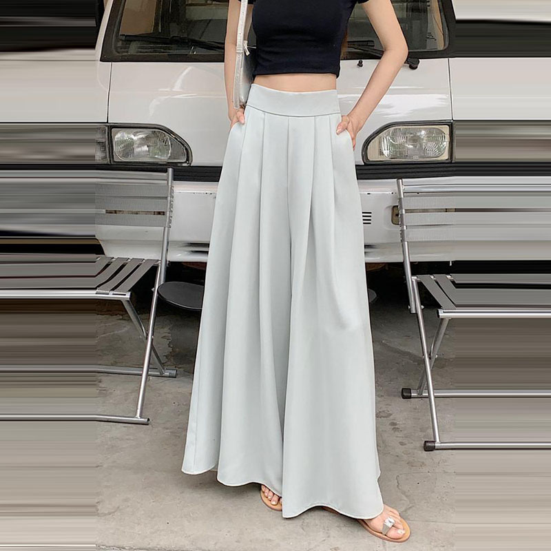 韓系高腰設計感百褶褲裙(3色)