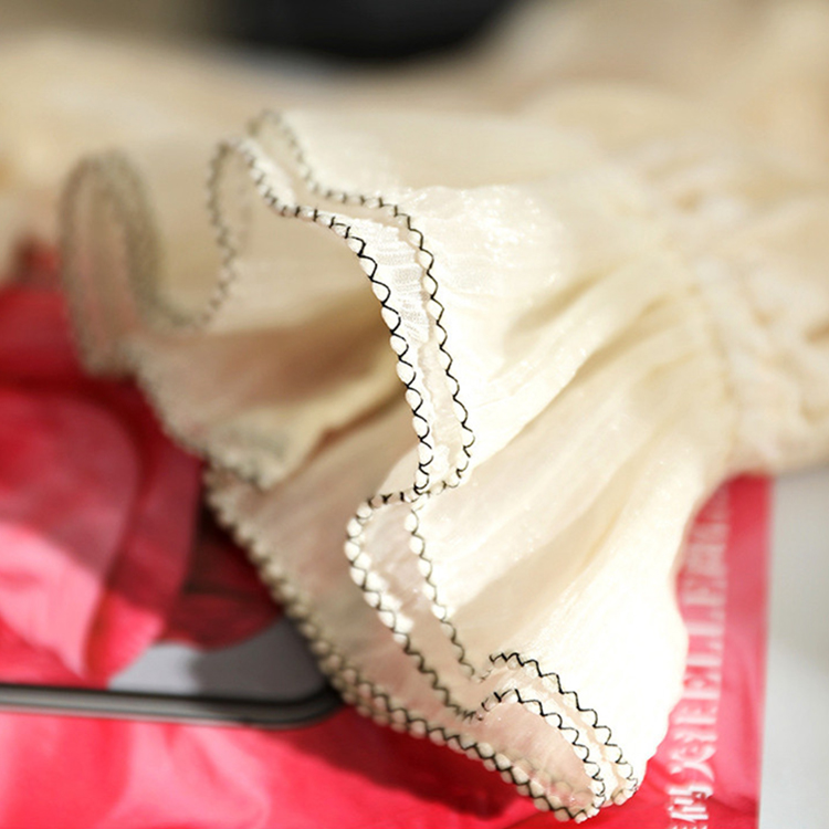 简约木耳邊立領優雅小衫