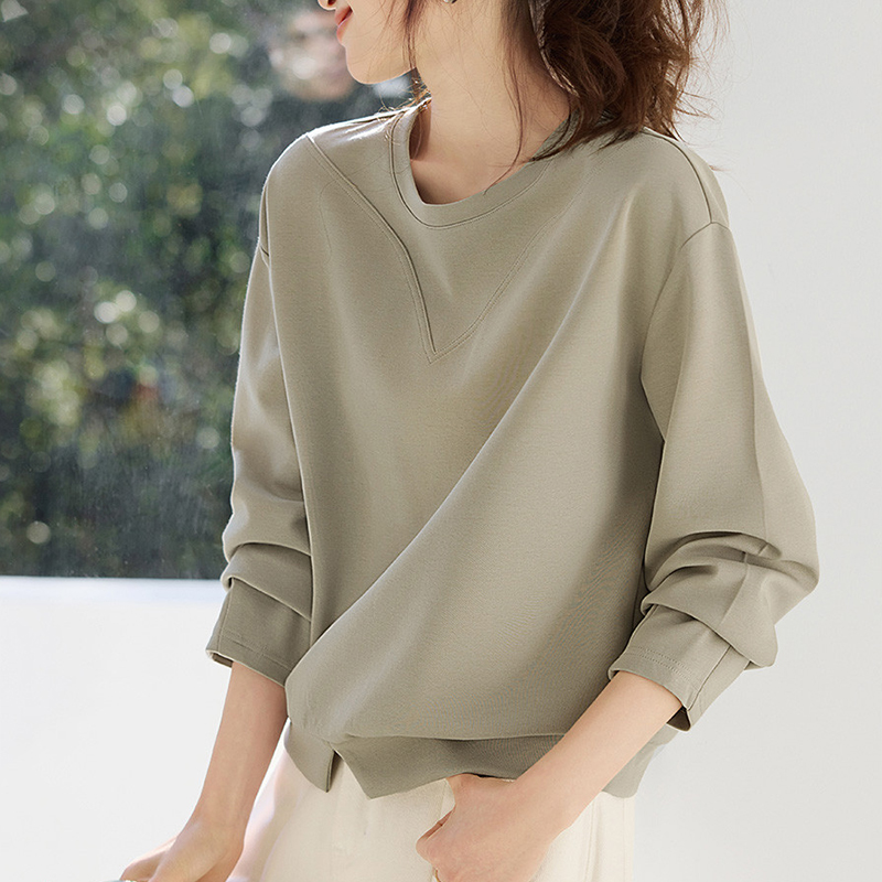 休閒下擺開叉分割設計衛衣