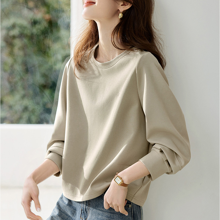 字母刺綉分割剪裁休閒衛衣