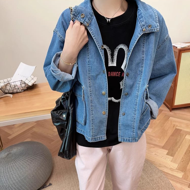 日系復古大口袋翻領牛仔外套(2色)