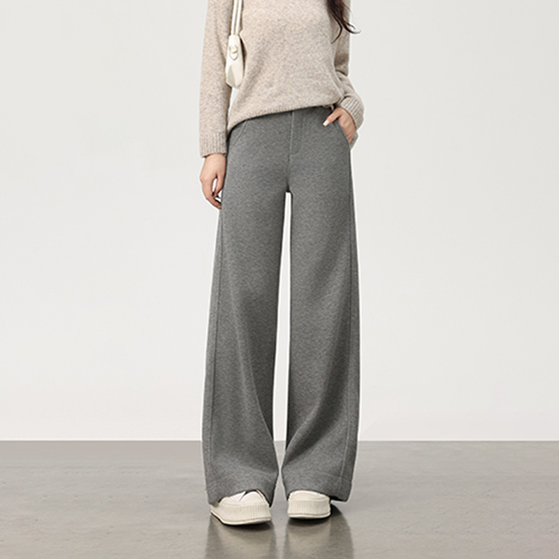 全新休閒高腰直筒闊腿褲(5色)