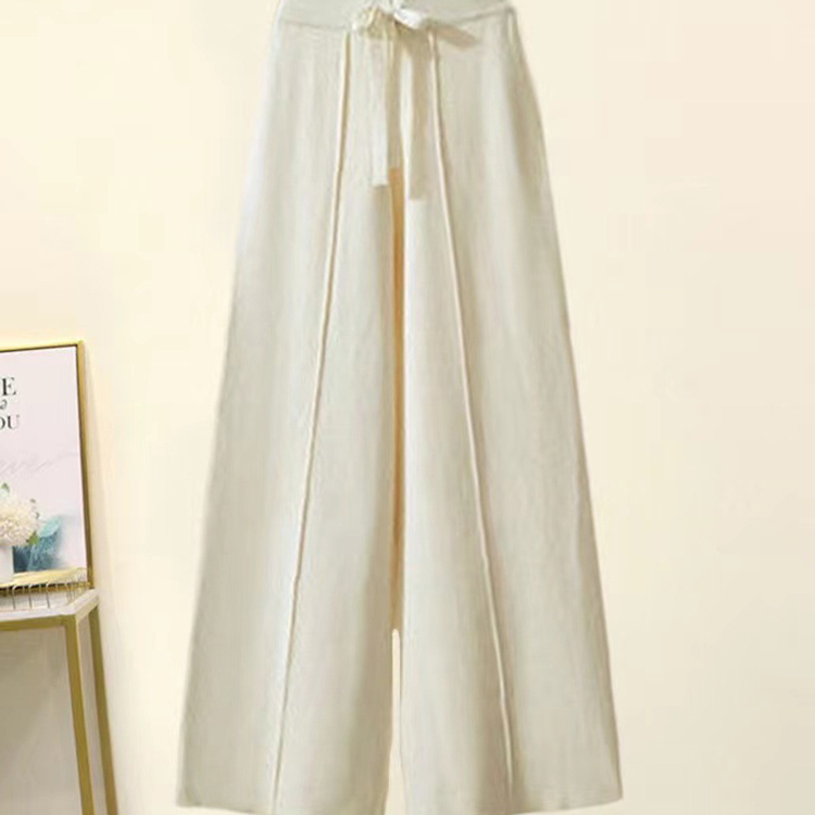 韓版慵懶風加厚粗毛線針織衫/垂感闊腿褲兩件套