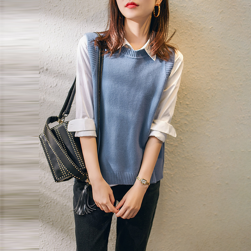 寬鬆慵懶風無袖外搭針織馬甲(3色)