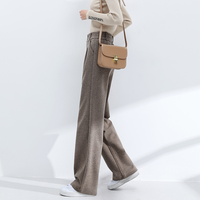 高腰垂感寬鬆拖地直筒闊腿長褲(3色)