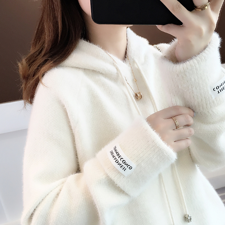 寬鬆慵懶連帽領針織毛衣(7色)