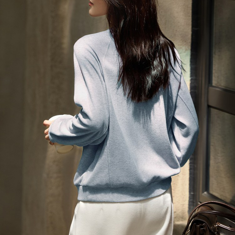 韓系圓領肌理感布料休閒衛衣(4色)