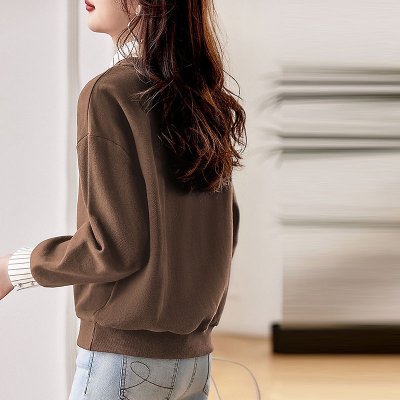 韓版時尚休閒顯瘦假兩件衛衣(3色)