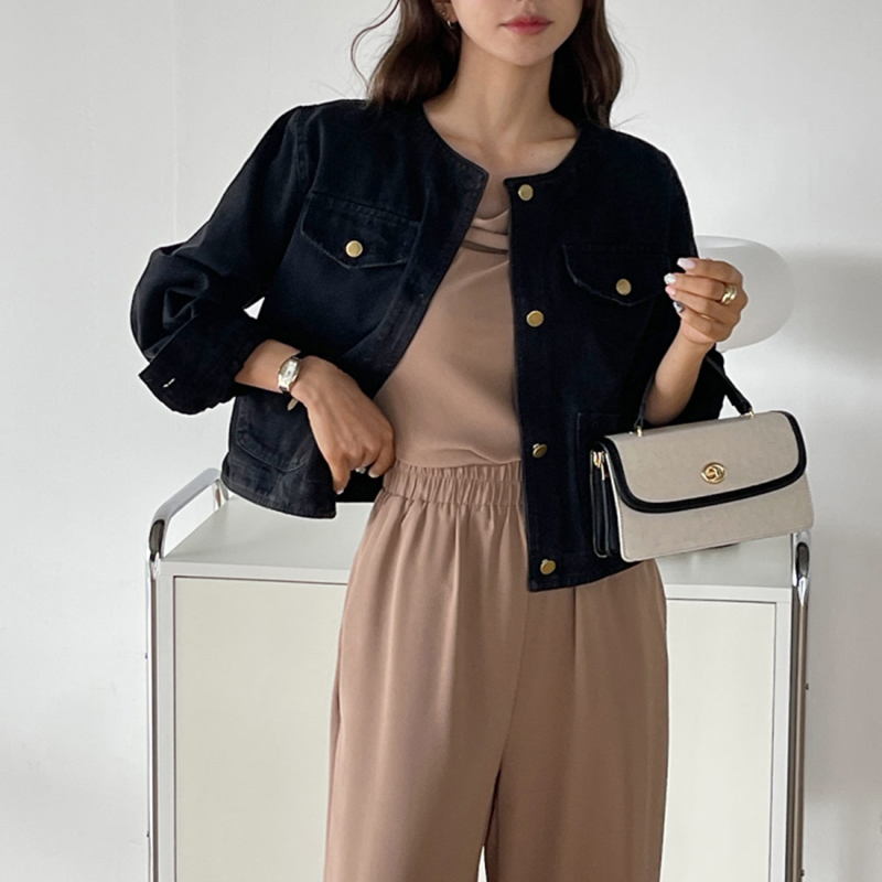 韓系休閒百搭牛仔長袖外套(2色)