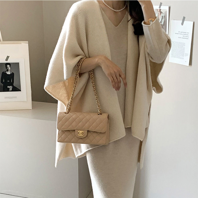 韓系寬鬆型H型純色毛針織背心披肩(5色)